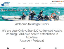 Tablet Screenshot of indigo-divers.pt